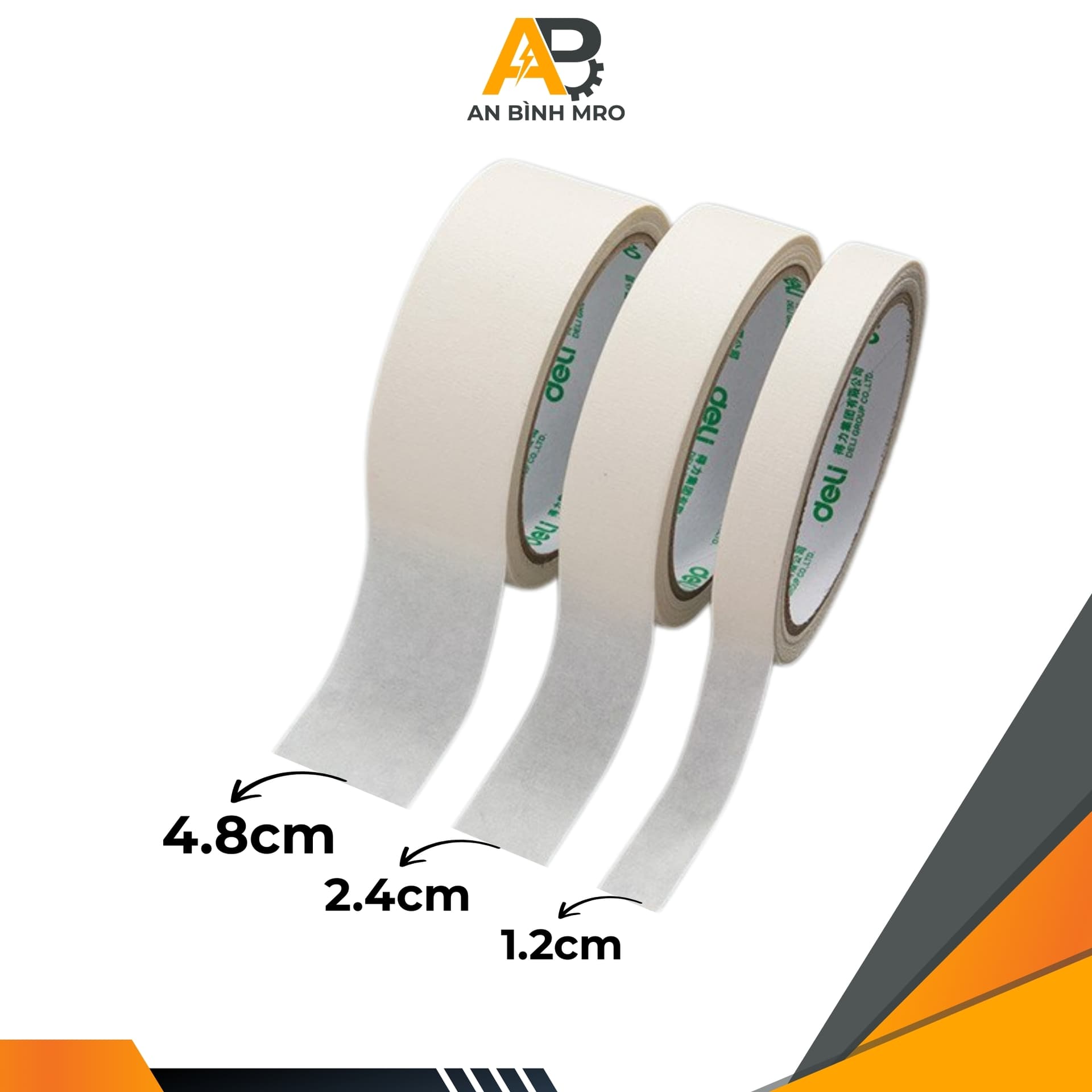 Băng keo giấy 1.2cm, 2.4cm, 4.8cm 