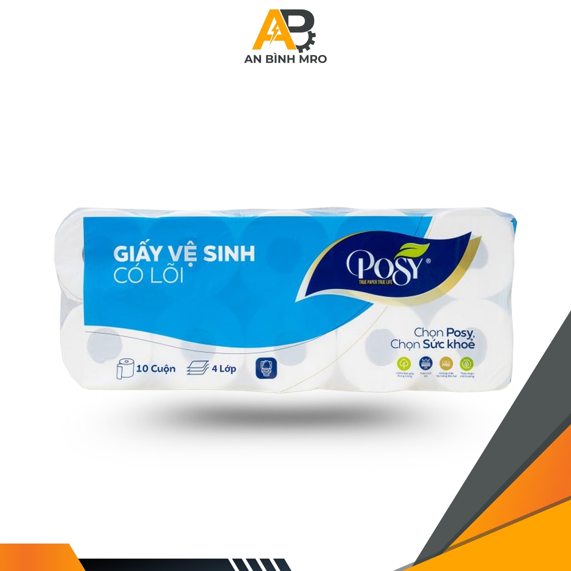 Giấy vệ sinh có lõi 10 cuộn