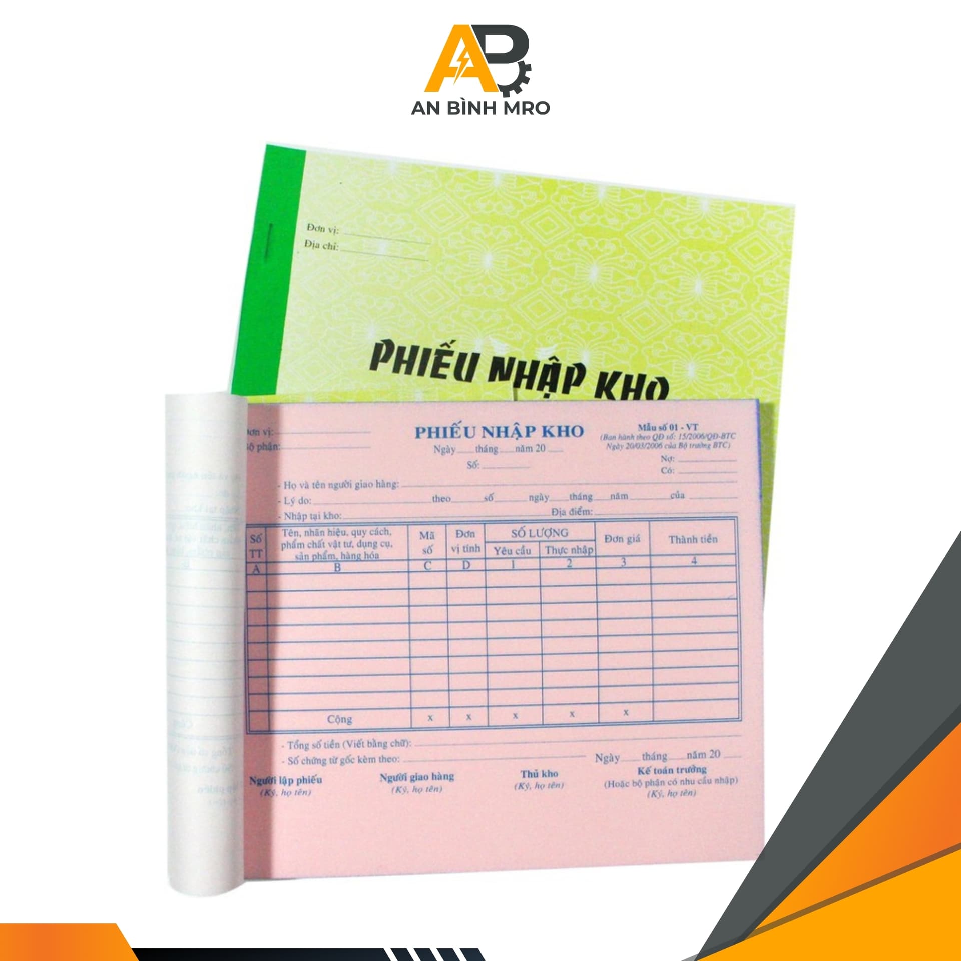 Phiếu xuất- nhập kho 2 liên, 3 liên 